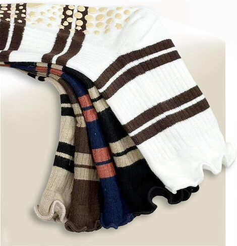 Striped Yoga Socks for Women – 3 Pairs Non Slip Grip Pilates Barre Socks, Cute Workout Socks, US Size 5-9 in Saudi Arabia