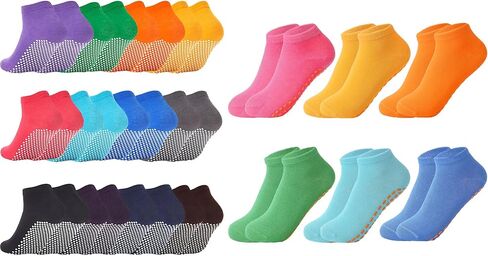 جوارب للقبضة للبالغين والأطفال جوارب يوجا بيلاتيس غير قابلة للانزلاق للتمرين والترامبولين والمنزل في المستشفى in Kuwait