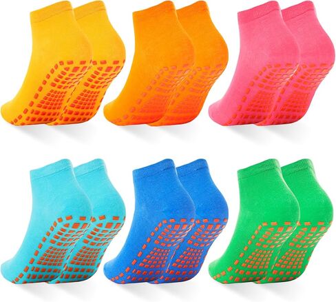 جوارب للقبضة للبالغين والأطفال جوارب يوجا بيلاتيس غير قابلة للانزلاق للتمرين والترامبولين والمنزل في المستشفى in Kuwait