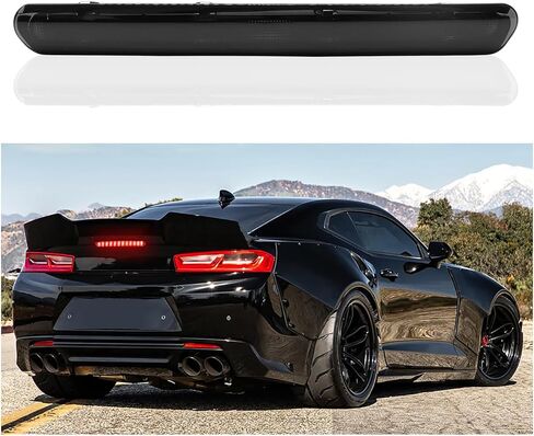 مجموعة مصابيح الفرامل الثالثة LED لـ 2016-2024 شيفروليه كامارو Gen6 LS LT LT1 SS ZL1، مصباح توقف مرتفع للمركز الخلفي عدسة مدخنة in Kuwait