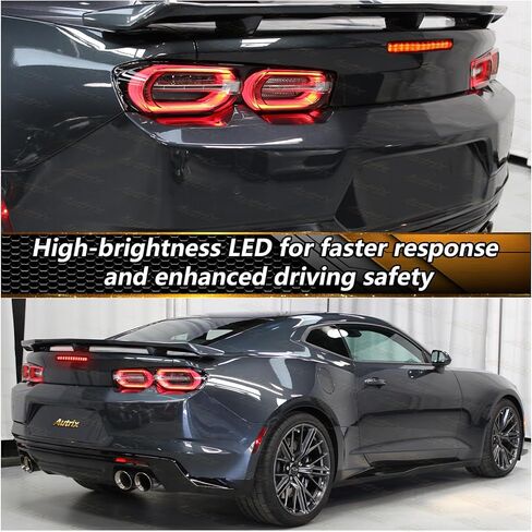 مجموعة مصابيح الفرامل الثالثة LED لـ 2016-2024 شيفروليه كامارو Gen6 LS LT LT1 SS ZL1، مصباح توقف مرتفع للمركز الخلفي عدسة مدخنة in Kuwait