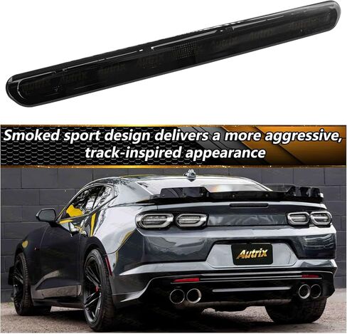 مجموعة مصابيح الفرامل الثالثة LED لـ 2016-2024 شيفروليه كامارو Gen6 LS LT LT1 SS ZL1، مصباح توقف مرتفع للمركز الخلفي عدسة مدخنة in Kuwait