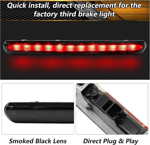 مجموعة مصابيح الفرامل الثالثة LED لـ 2016-2024 شيفروليه كامارو Gen6 LS LT LT1 SS ZL1، مصباح توقف مرتفع للمركز الخلفي عدسة مدخنة in Kuwait