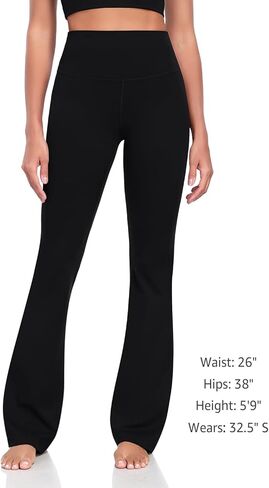 HeyNuts Mellow Flare Leggings 29"/30.5"/32.5"/34.5", High Waisted Tummy Control Wide Leg Bootcut Yoga Pants Lounge Soft in Saudi Arabia