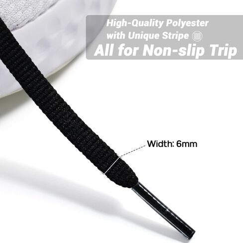 Handshop 2 Pairs 1/4" Flat Running Shoe Laces for Sneakers, Athletic Shoelaces in 15 Colors 39"-63" for Sports Shoes in Saudi Arabia