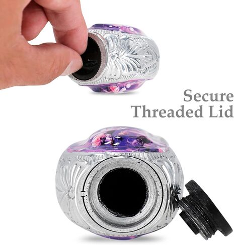Trupoint Memorials Small Urns for Human Ashes Keepsake, Decorative Mini Cremation Urn for Adult Men & Women – Small, Purple Blue Butterfly Teardrop in Saudi Arabia
