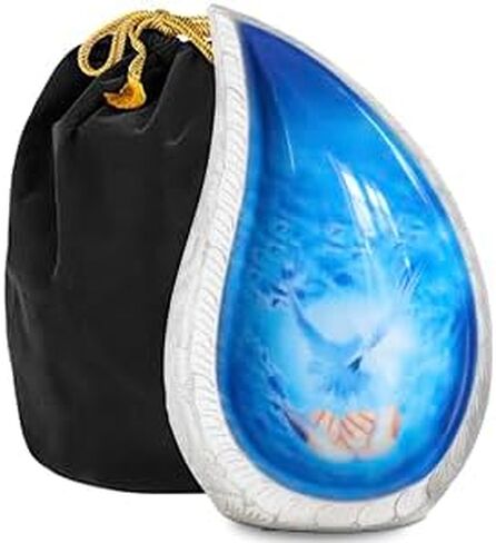 Trupoint Memorials Small Urns for Human Ashes Keepsake, Decorative Mini Cremation Urn for Adult Men & Women – Small, Purple Blue Butterfly Teardrop in Saudi Arabia