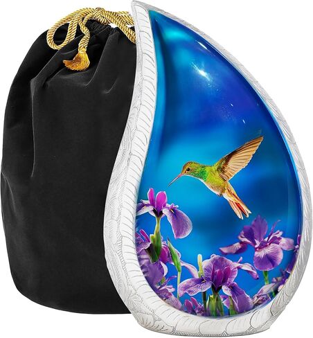 Trupoint Memorials Small Urns for Human Ashes Keepsake, Decorative Mini Cremation Urn for Adult Men & Women – Small, Purple Blue Butterfly Teardrop in Saudi Arabia