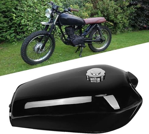 Motorcycles Fuel ,Universal Bright Black Retro Fuel Gas with Cover Switch Compatible for CG125, LIANGLIDE7SOXD9YZNA in Saudi Arabia