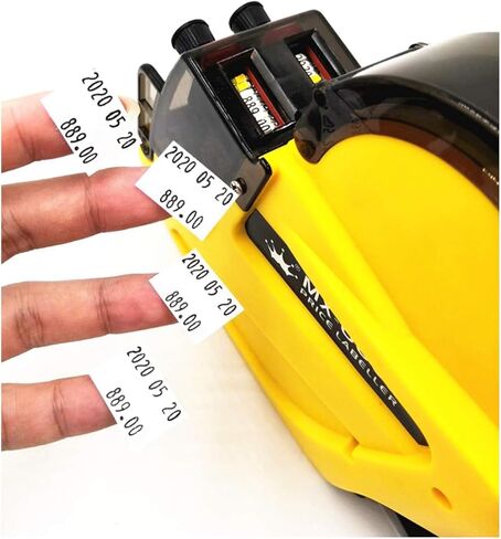 2 Line Price Labels - 40 Rolls of Pricing Labels (16,000 Blank Tags) with 5 Ink Rolls - Compatible with MX-6600, MX-6602, YH-689 (Gun Not Included) in Kuwait