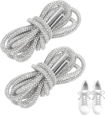 أربطة أحذية من حجر الراين أربطة أحذية لامعة من حجر الراين للأحذية الرياضية وخيوط بديلة من الدانتيل in Kuwait