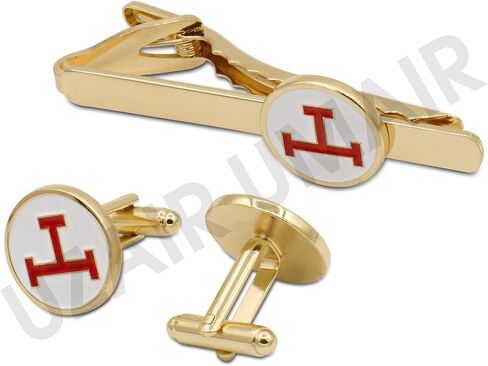 Masonic Royal Arch Gold Red cuff links and Tie Clip set fine quality in Saudi Arabia