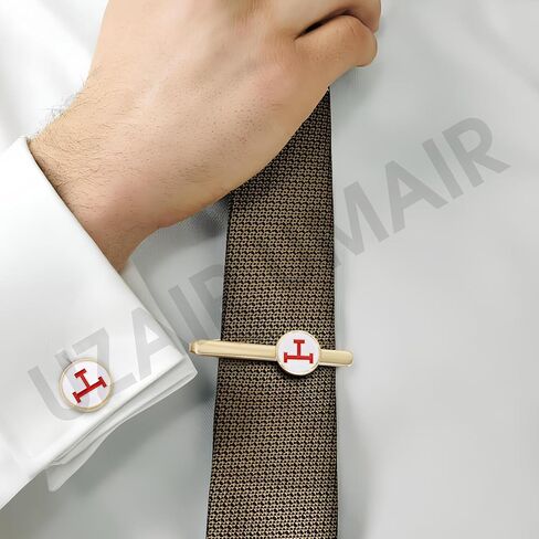 Masonic Royal Arch Gold Red cuff links and Tie Clip set fine quality in Saudi Arabia