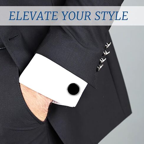 Men's Cufflinks, Premium Metal Tuxedo Accessories for Business Shirts, Formal Events & Gift Giving in Kuwait