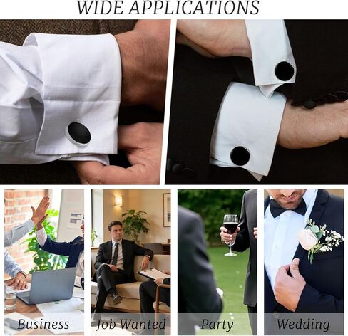 Men's Cufflinks, Premium Metal Tuxedo Accessories for Business Shirts, Formal Events & Gift Giving in Kuwait