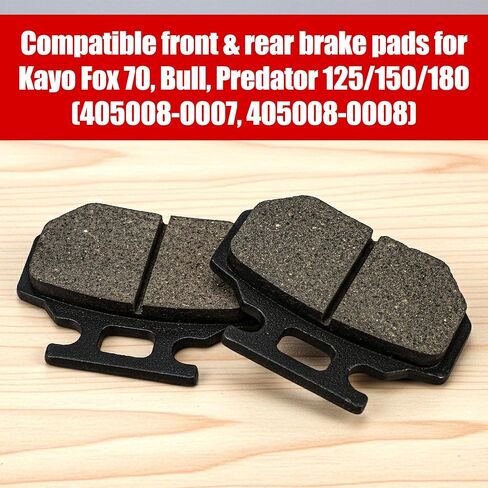 Rear Front Brake Pads Replace For Kayo Fox 70 – 1 Set Rear Front Brake Pads fit for Kayo Fox 125 150 180 Bull Predator Parts, 405008-0007 405008-0008 in Saudi Arabia