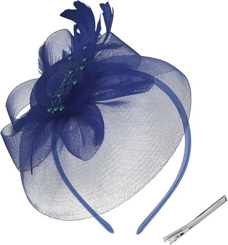Womens Fascinators Mesh Hats Tea Party Hats for Women Feather Veil Headband in Saudi Arabia