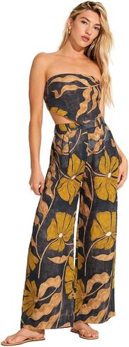 Vitamin A Women's Swimwear Sunny Skies Joni Linen Scarf Top Swimsuit Cover Up in Saudi Arabia