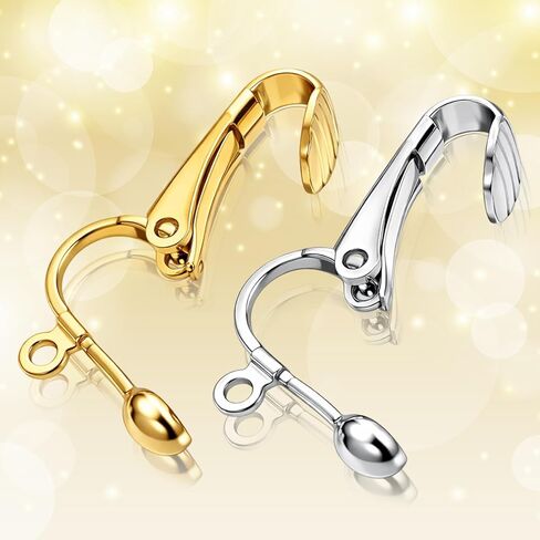 32 Pieces Earring Converters Pierced to Clip, Non-Pierced Earring Clips with Silicone Earrings Pads for None Pierced Ear in Saudi Arabia