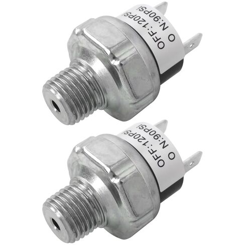 جديد مفتاح ضغط الهواء 90-120 PSI 1/4 "-18 NPT تيار مستمر 24 فولت 12 فولت مفتاح ضغط ضاغط الهواء 90PSI 120PSI التيار المتناوب 120 فولت in Saudi Arabia
