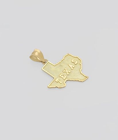 10K Yellow Gold Texas State Map Pendant Texas Charm in Saudi Arabia