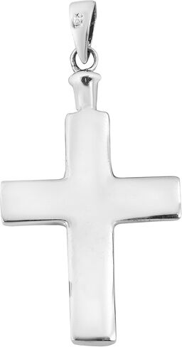 AeraVida Christian Cross مقلد ترصيع الفيروز الأزرق .925 قلادة من الفضة الاسترليني in Saudi Arabia