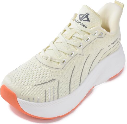 JACKSHIBO أحذية واسعة عند الأصابع للسيدات سهلة الارتداء والمشي الرياضي والمشي والتنس سهلة الارتداء في أحذية رياضية لالتهاب اللفافة الأخمصية وتقويم العظام ودعم قوس القدم بدون استخدام اليدين مع وسادة صفر ونعل سميك in Kuwait