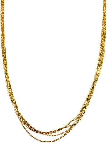 KROSS KULTURE قلادات وقلائد عصرية متعددة الطبقات من الذهب عيار 18 قيراط وقابلة للتعديل، لا تسبب الحساسية ومقاومة للماء من الفولاذ المقاوم للصدأ وغير مشوهة وصديقة للبشرة، هدية مجوهرات للفتيات والنساء in Saudi Arabia
