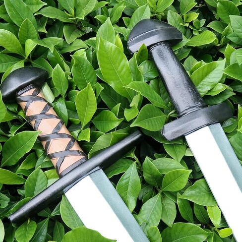 2 قطعة سيف فايكنغ PU من إسفنج القرون الوسطى مقاس 25 بوصة للبالغين، زي سلاح، هدايا أعياد الميلاد in Kuwait