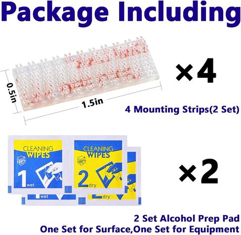 4 قطع (مجموعتان) شرائط تثبيت EZ Pass لسيارات EZ Pass/IPass/IZoom/Sunpass/EZPass حامل مستجيب للزجاج الأمامي، حامل مستجيب قابل لإعادة الإغلاق، شرائط قفل مزدوجة مع لاصق in Kuwait