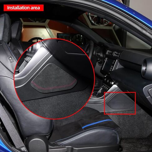 وسادة وسادة BETTERHUMZ لساق السيارة متوافقة مع Toyota GR86 لسوبارو BRZ 2021 2022 2023 2024 2025 لملصق ديكور جلد الكانتارا من الجلد الكربوني وملحقات السيارة الداخلية (أسود من جلد الغزال) in Kuwait