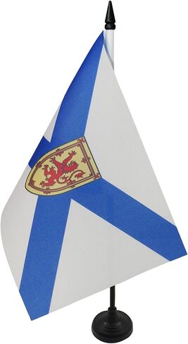 AZ FLAG Nova Scotia Table Flag 5'' x 8'' - Canada - Canadian region of Nova Scotia Desk Flag 21 x 14 cm - Black plastic stick and base in Saudi Arabia