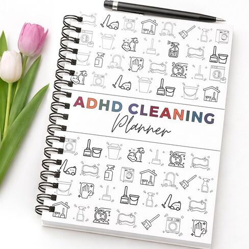 ADHD Cleaning Planner, Cleaning Schedule and Checklist Organizer, Daily Weekly Monthly Household Cleaning Planner, Chore Chart Notebook for Home, Family Cleaning Tasks, DIY Home Improvement in Saudi Arabia