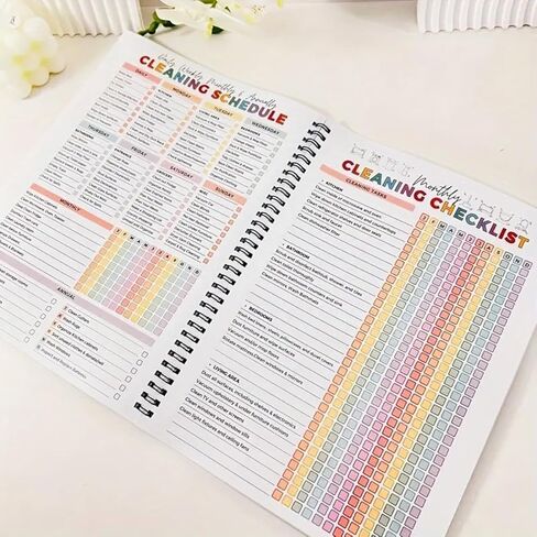 ADHD Cleaning Planner, Cleaning Schedule and Checklist Organizer, Daily Weekly Monthly Household Cleaning Planner, Chore Chart Notebook for Home, Family Cleaning Tasks, DIY Home Improvement in Saudi Arabia