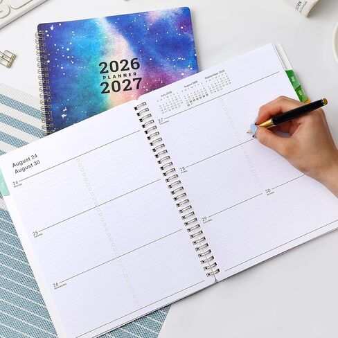 Planner 2026-2027 - Academic Planner 26-27, July 2026 - June 2027, 8" x 10", 2026-2027 Planner Weekly and Monthly, 26-27 Calendar Planners with Colorful Tabs, Spiral Binding, Pocket - Galaxy Forest in Kuwait