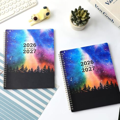 Planner 2026-2027 - Academic Planner 26-27, July 2026 - June 2027, 8" x 10", 2026-2027 Planner Weekly and Monthly, 26-27 Calendar Planners with Colorful Tabs, Spiral Binding, Pocket - Galaxy Forest in Kuwait