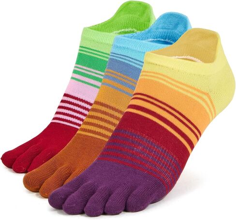 جوارب ملونة مكملة بـ 5 أصابع، مسامية ماصة للرطوبة ومقاومة للاهتراء، جوارب منفصلة للجنسين ذات قصة منخفضة in Kuwait