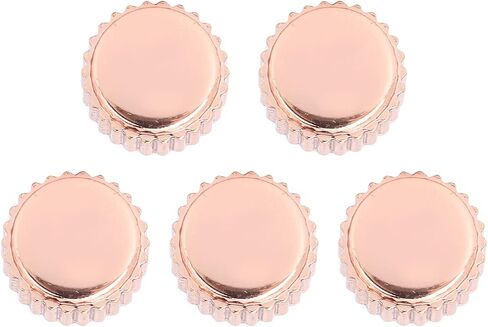 طقم قطع غيار تاج الساعة باللون الذهبي الوردي مكون من 5 قطع، مقاسات متنوعة 4.5 5.5 ملم، مادة فولاذية للارتداء، سهلة الاستخدام لمصلحي الساعات والمحترفين، توفر تكاليف الإصلاح الباهظة in Saudi Arabia
