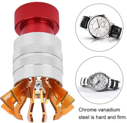 Scalable Watch Crystal Remover, Steel Watch Glasses Remover, Anti Slip Watch Plastic Crystal Lift Glasses Remover for Install and Remove Raised Plastic Front Cover, Red in Saudi Arabia