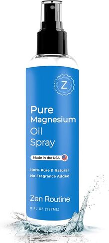 Pure Organic Magnesium Oil Spray | Fast Absorbent | Promotes Calm Sleep & Relaxation | Made in USA 4 fl oz - Zen Routine in Kuwait