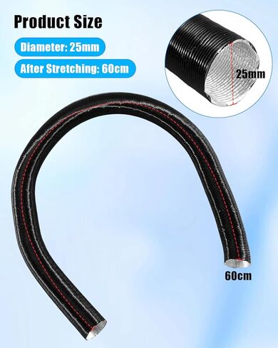 25mm Diesel Heater Intake Pipe Hose with Filter and Clamp Connector Fit for Eberspacher Airtronic D2 D4 D1LC D1LC Compact, Fit for Chinese Diesel Heater 2KW 5KW in Saudi Arabia