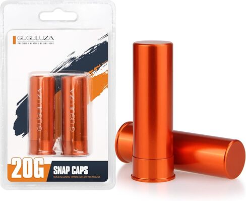 GUGULUZA قبعات المفاجئة الألومنيوم للبنادق، 12G / 20-قياس، 4-حزمة جولات الذخيرة الدمية بندقية للتدريب على التدريب، قابلة لإعادة الاستخدام وآمنة للتحميل in Kuwait