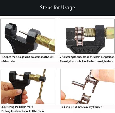 420-530 Chain Breaker Cutter Splitter Tool Motorcycle Link Remover Repair Kit Heavy Duty Forged Steel Fit For ATV Dirt Bike Go Kart in Saudi Arabia