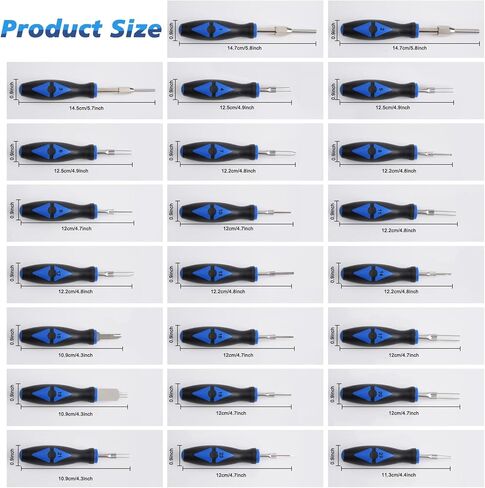 23PCS Universal Terminal Removal Tool Kit，Wire Connector Removal Pin Electrical Terminal Removal, Terminal Release Electrical Connector Removal Tool Kit for American Domestic and Imported Vehicles in Saudi Arabia