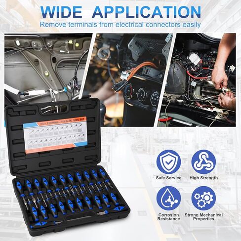 23PCS Universal Terminal Removal Tool Kit，Wire Connector Removal Pin Electrical Terminal Removal, Terminal Release Electrical Connector Removal Tool Kit for American Domestic and Imported Vehicles in Saudi Arabia