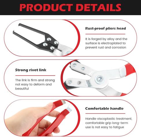 كماشة سحب مرحل السيارات وأداة إزالة الصمامات، مستخرج التتابع، مقبض مريح غير قابل للانزلاق، أداة إزالة كهربائية للسيارة، لصيانة السيارة، التطبيقات الصناعية in Kuwait