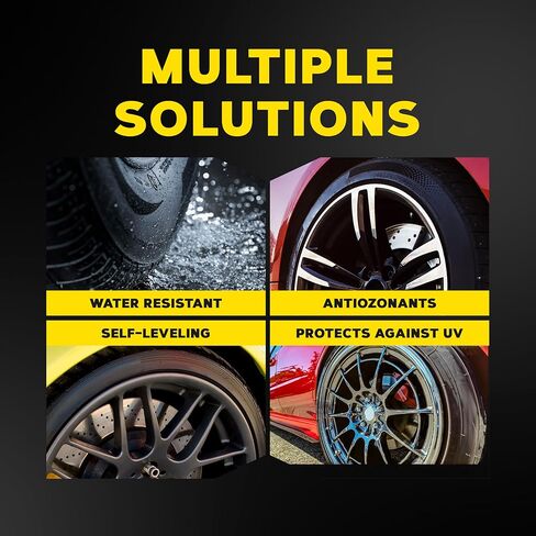 طلاء الإطارات عالي اللمعان Hot Shine من Meguiar - احصل على حماية طويلة الأمد للإطارات وإطارات لامعة بمظهر مبلل، 3 عبوات من علب الأيروسول بوزن 15 أونصة in Kuwait