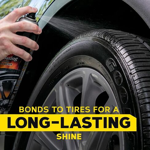 طلاء الإطارات عالي اللمعان Hot Shine من Meguiar - احصل على حماية طويلة الأمد للإطارات وإطارات لامعة بمظهر مبلل، 3 عبوات من علب الأيروسول بوزن 15 أونصة in Kuwait