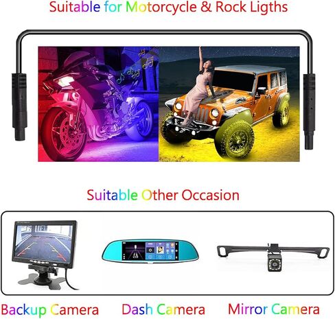 4 PCS Rock Light Extension Wire,4 Pin LED Extension Cable,Neon Accent Kits RGB LED Light Extension Cable for Trucks Motorcycle Car ATV Strip Rock Lights in Saudi Arabia