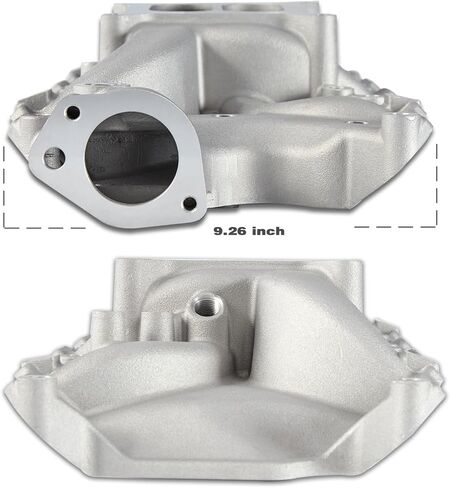 7121 8124 دورة في الدقيقة طائرة مزدوجة من الألومنيوم متعددة السحب متوافقة مع Ford Windsor Small Block SBF 1962-2001 260 289 302W V8 Idle-6,500 DM-3212-N فضي in Kuwait